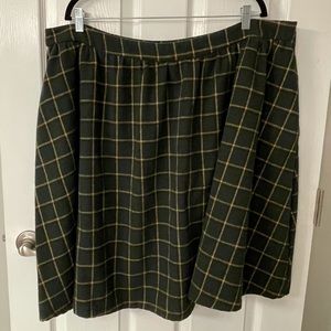 Lindy Bop Priya Pine Mustard Plaid Skirt